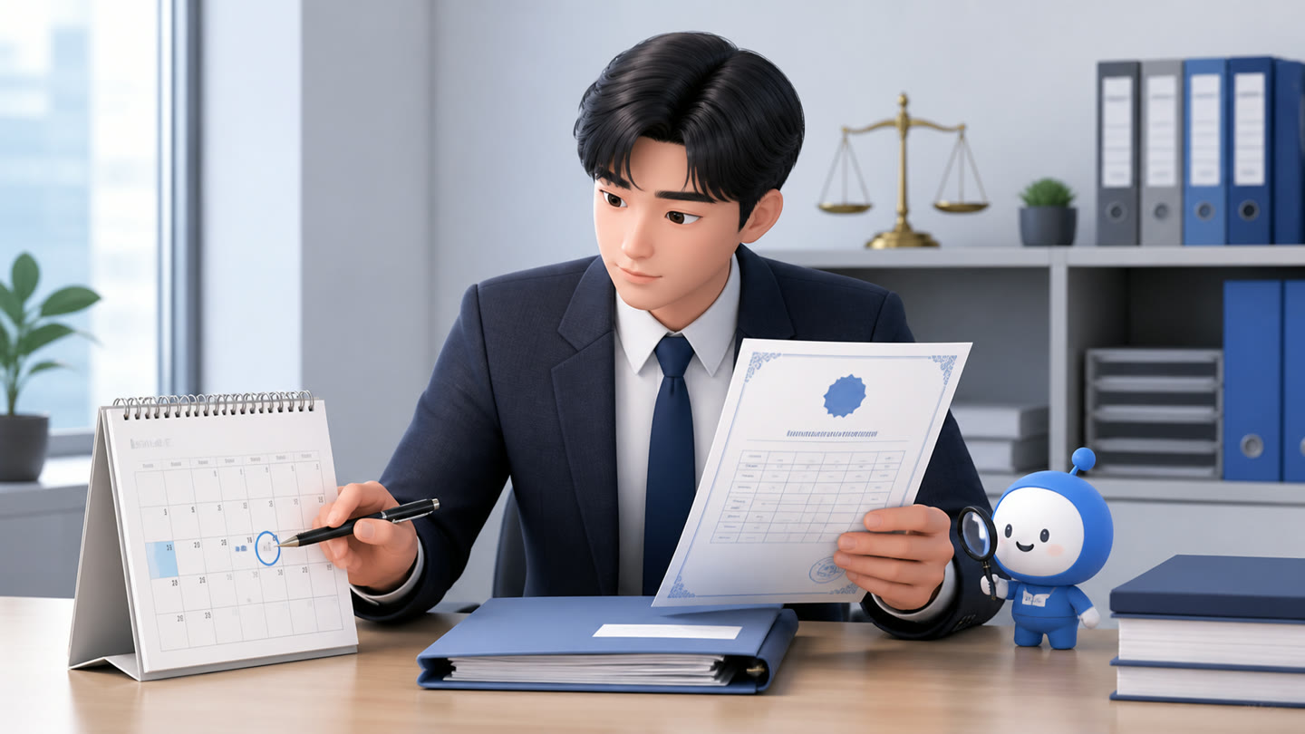 부채증명서 기준일, 제출 목적에 맞추는 법 업무를 진행하는 바로워크 실무자와 바로 캐릭터