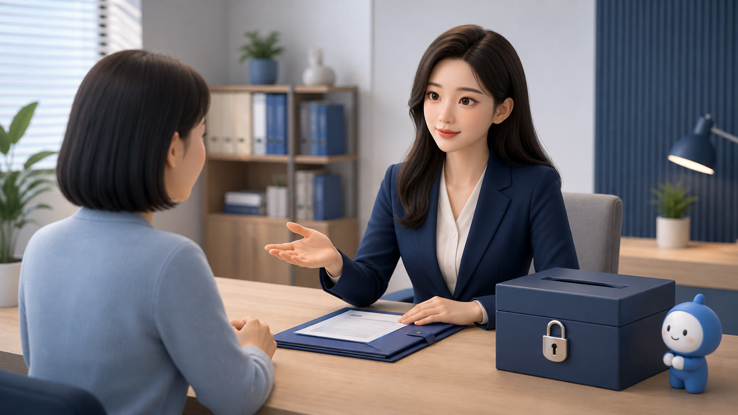 상담 중 개인정보를 받을 때 먼저 안내할 것 업무를 진행하는 바로워크 실무자와 바로 캐릭터